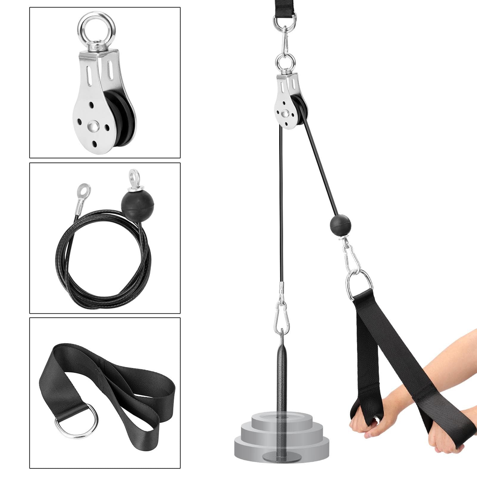Fitness DIY Pulley Cable Machine Attachment System Loading Pin Lifting Arm Biceps Triceps Blaster multicolour