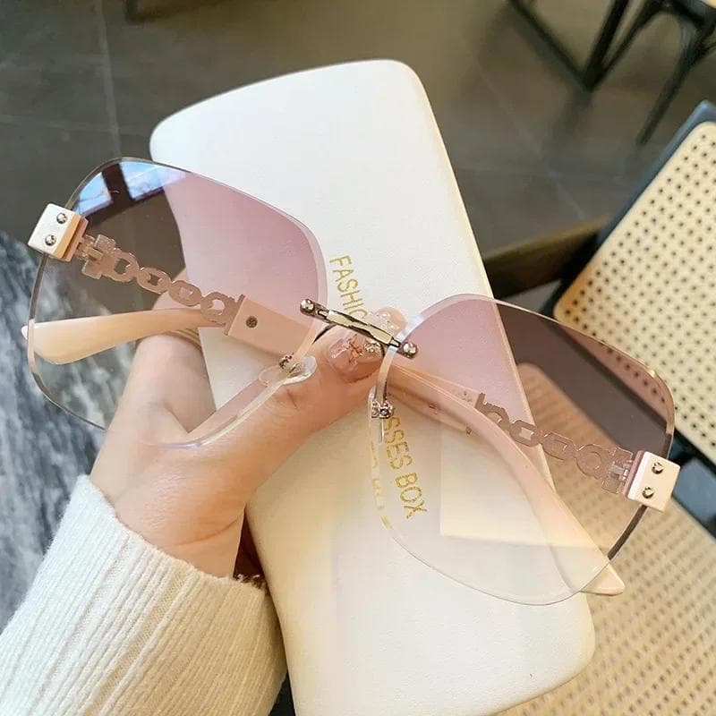 New Square Sunglasses Women Elegant Brand Designer Classical Sun Glasses Female Rimless Round Outdoor Eyewear Other