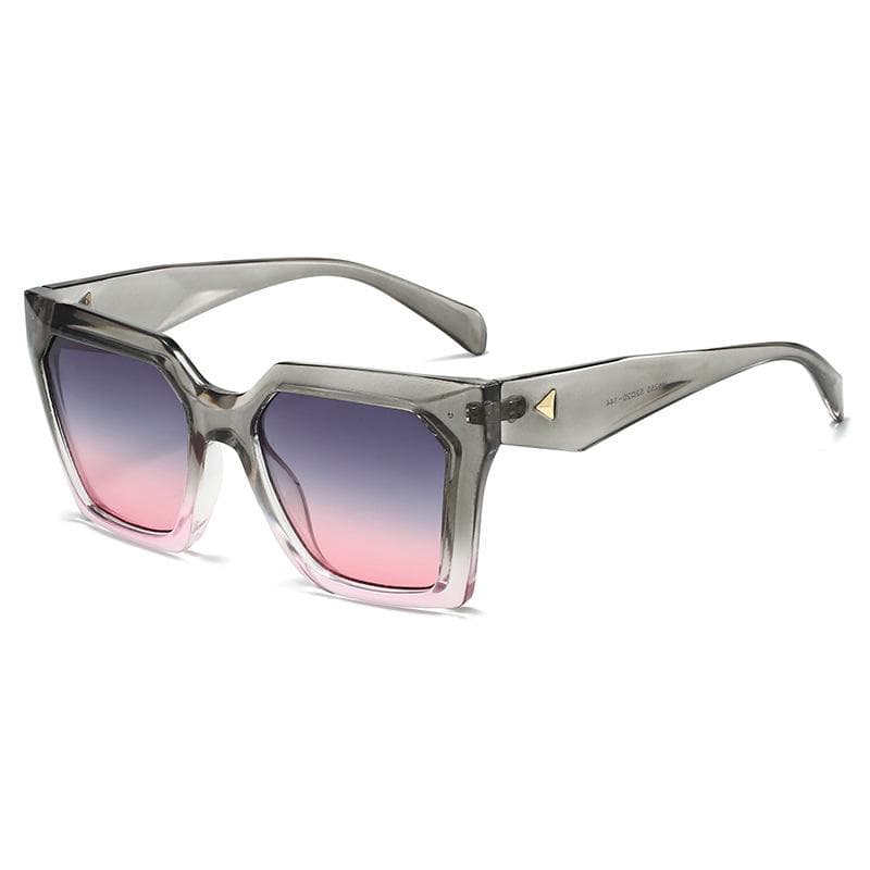 Colorful Gradient Square Sunglasses UV400 Protection Retro Designer Shades for Women Men Unisex Travel Fashion as picture