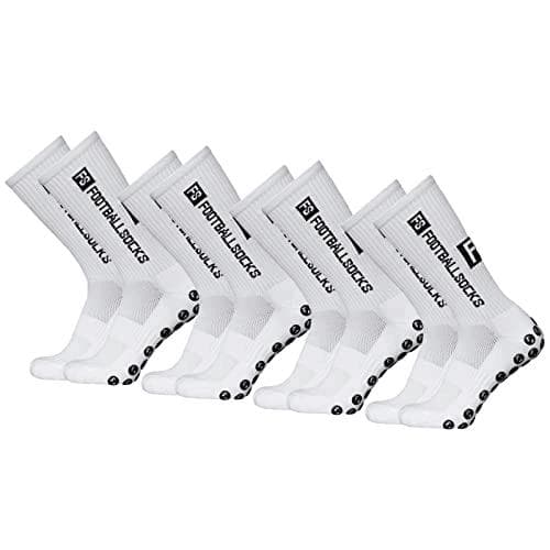 Lixada Outdoor Sports Running Socks Stretch Socks Athletic Football Soccer Socks Anti Slip Socks 4 white