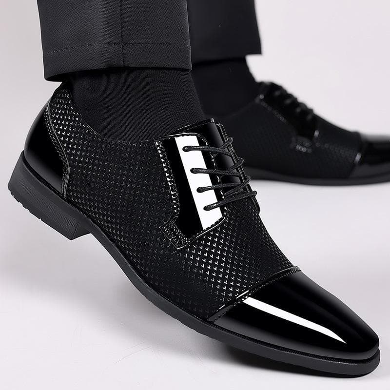 New Style Men's Shoes Large Size Business Formal Wear Men's Leather Shoes Casual Youth All-match Leather Shoes Men 48 black