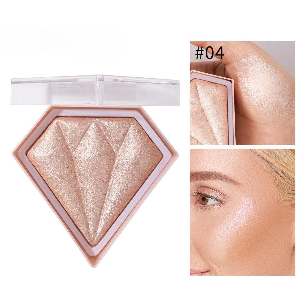 Brightening Face Highlighter Palette Waterproof Monochrome Pearlescent White Silver Highlight Makeup High Gloss Face Repairing