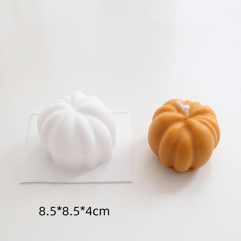 3D Pumpkin Candle Silicone Mold DIY Halloween Plaster Art Craft Candle Soap Making Tool pumpkin