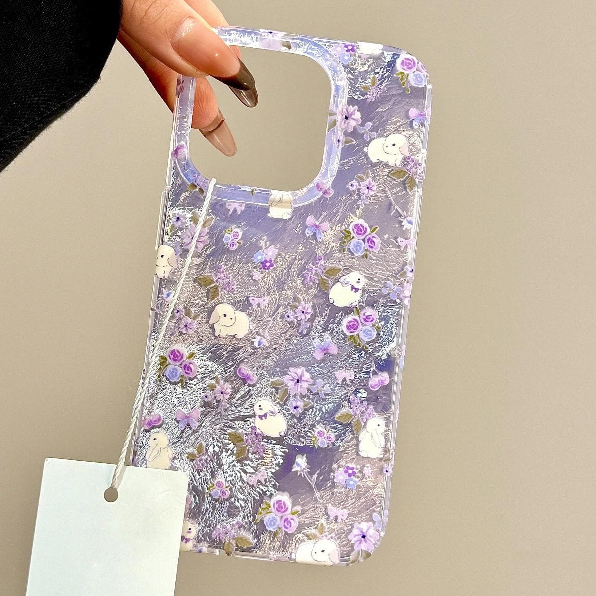 Applicable To Apple 16promax Shell 15pro Early Spring Lilac Rabbit Iphone14/13 Glacier Pattern 12pro iPhone 11 Pro Max