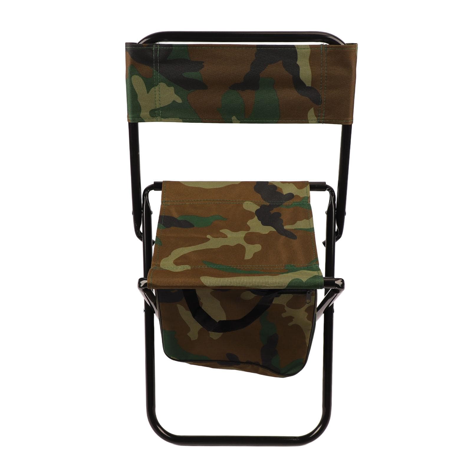 Camping Chair Steel Pipe Oxford Cloth Portable Folding Chair Stool with Bag for Fishing Picnic