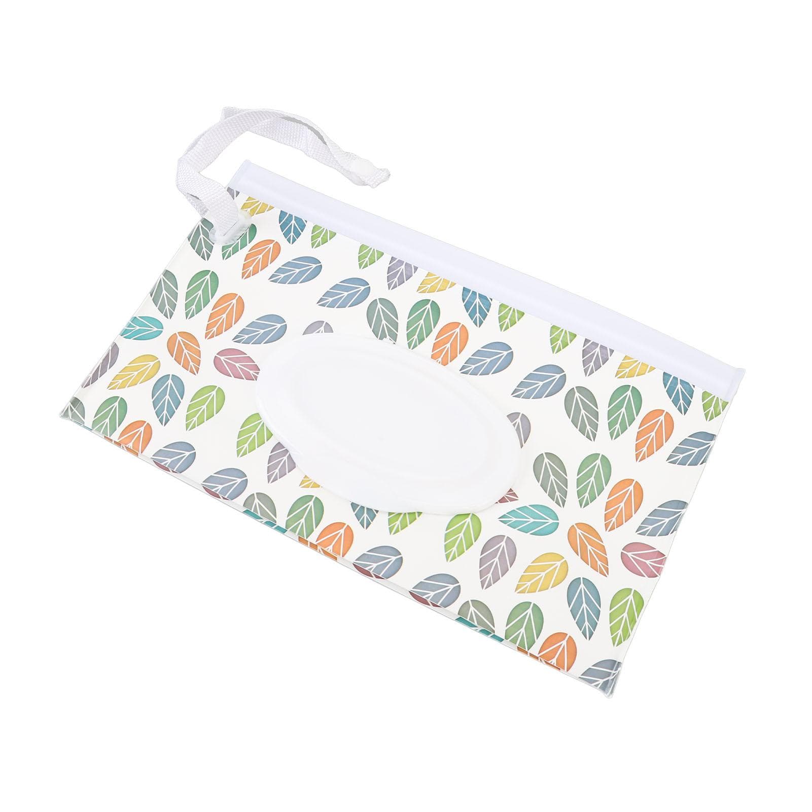 Baby Wipes Bag with Zip Large Size Refillable Pull Out Type Flip Lid Portable Wipes Dispenser for