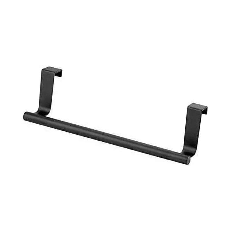 Towel Rack Over Door Towel Bar Hanging Holder Stainless Steel Bathroom Kitchen Cabinet White Black Towel Rag Rack Shelf Hanger black