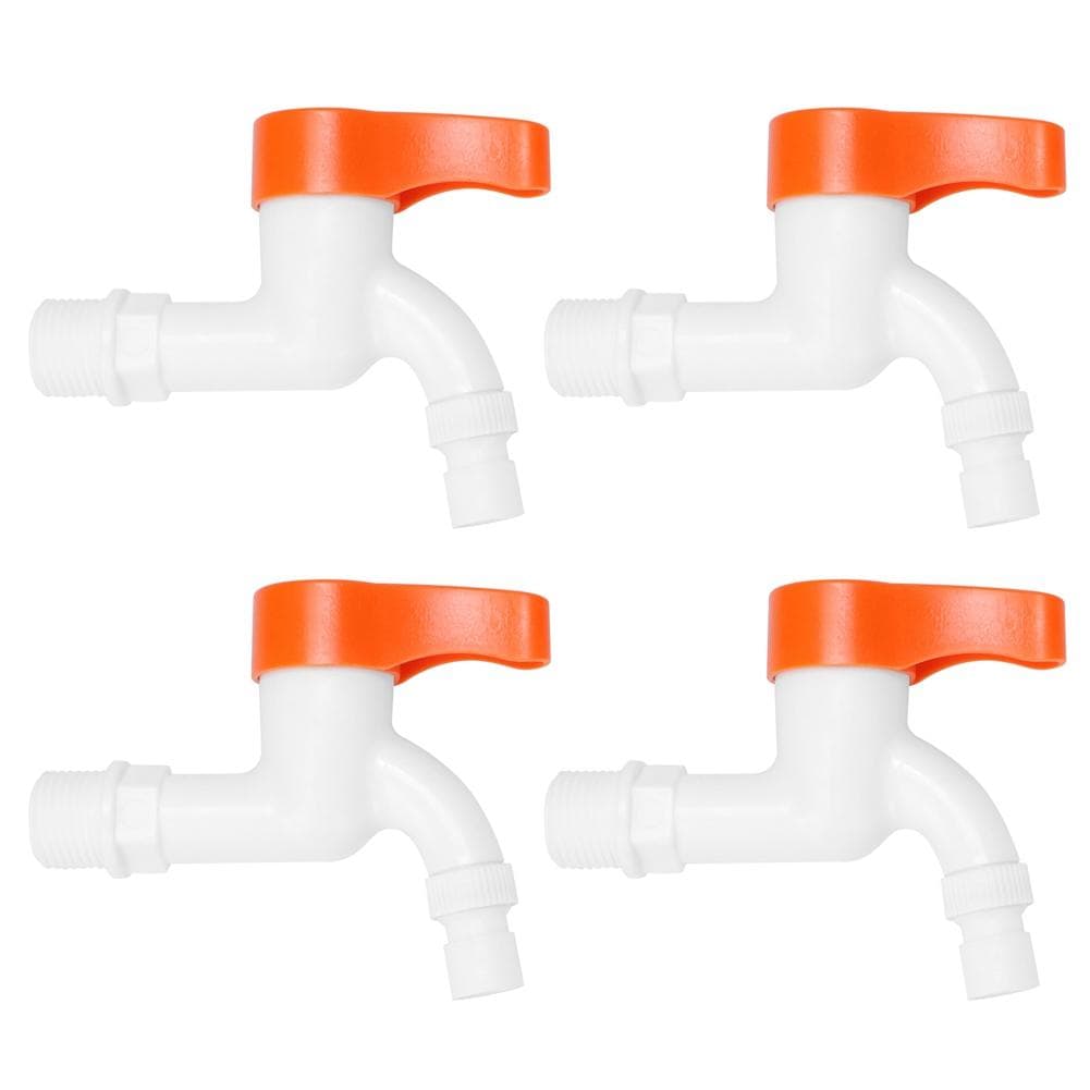 4Pcs PPR Plastic Quick Connect Faucet Water Tap Pipeline Accessories for Water Pipe less than br more than (G1/2in