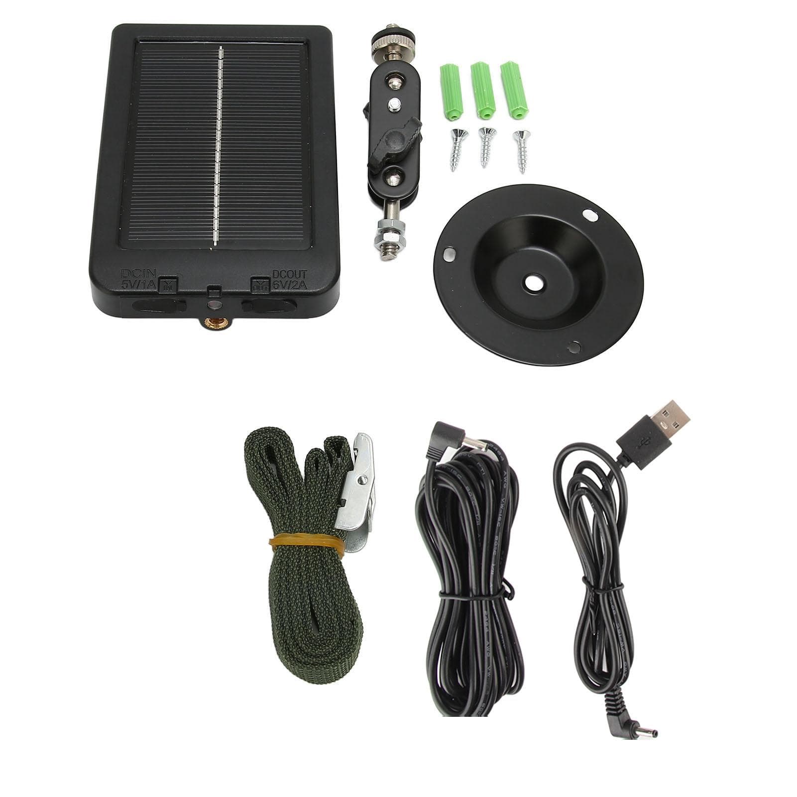 Hunting Camera Solar Panel IP66 Waterproof Portable Small Solar Battery Panel for Outdoor Wildlife EU Plug
