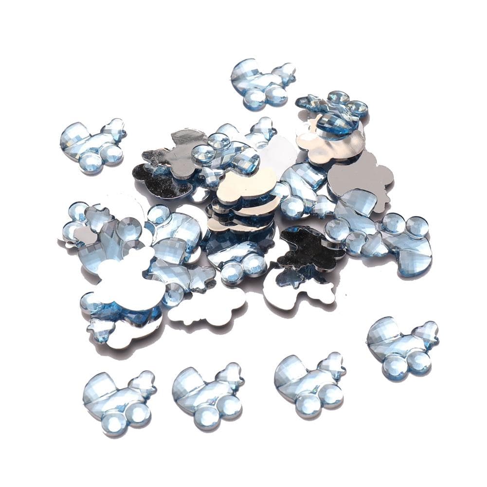 100pcs / Bag DIY Table Confetti Decoration for Baby Shower Birthday Party (Stroller Blue)
