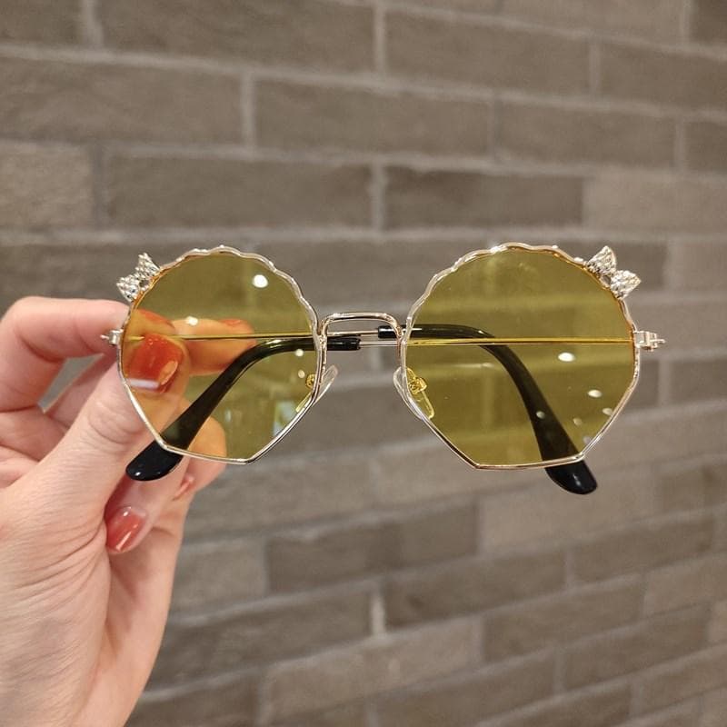 Vintage Rotundity UV Sun Glasses for Kids Classic Cute Girl Boy Outdoor Fashion Sunglasses Protection