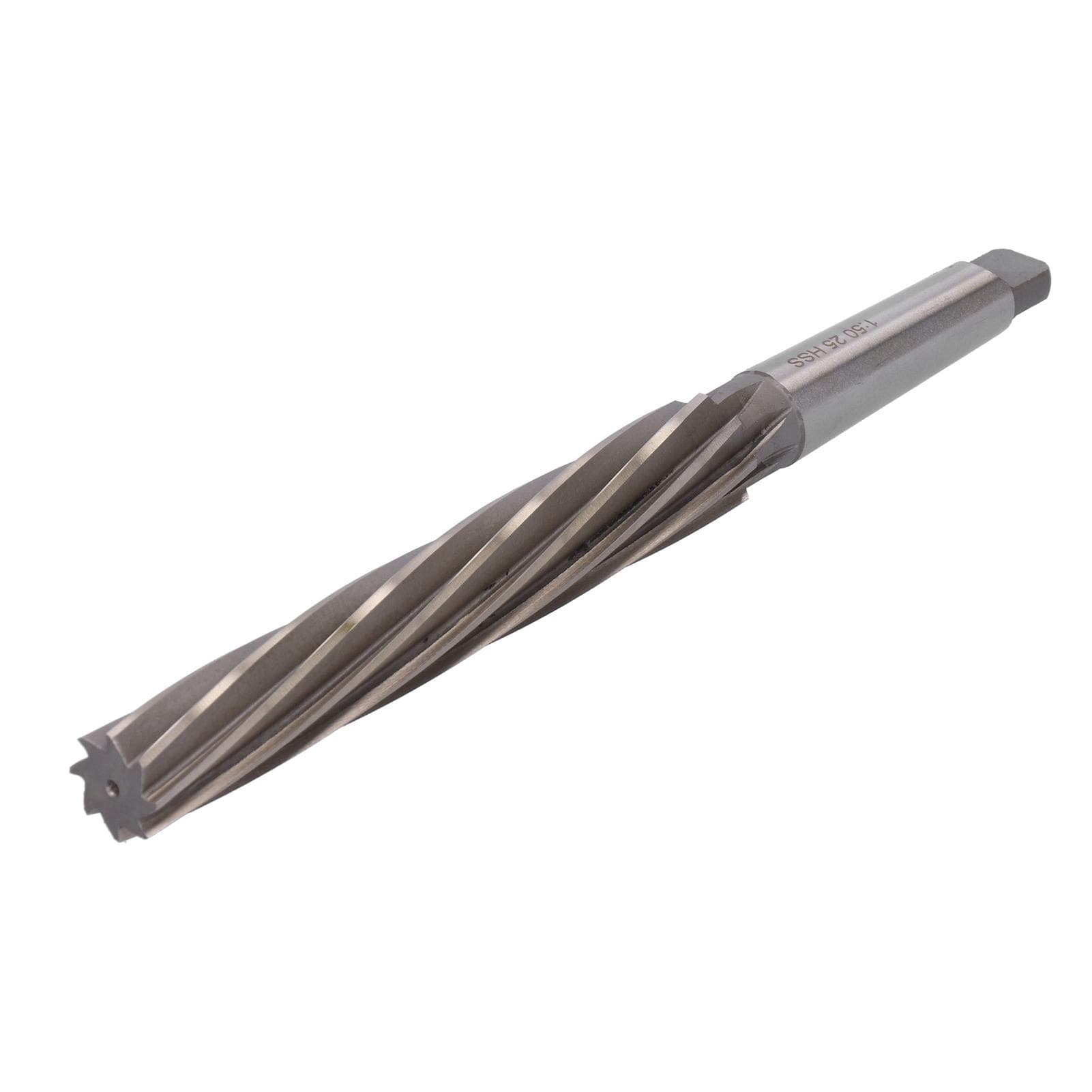 1:50 Spiral HSS Machine Reamer with Taper Shank 8 Flute Reamer Reaming Tool Accessories
