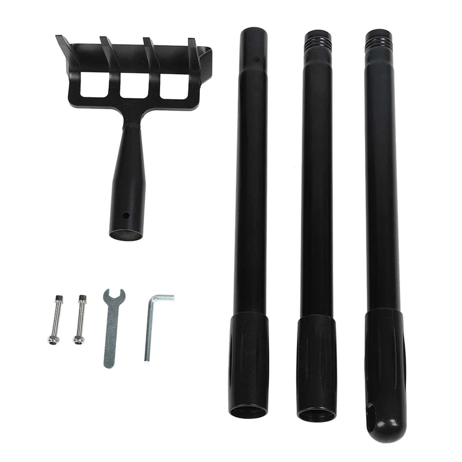 Weeding Rake Adjustable Length Stainless Steel Ergonomic Handle Hand Rake Garden Tool for