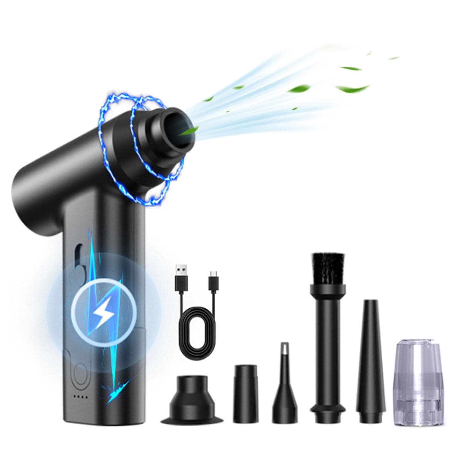 Electric Air Duster Multifunction Efficient 6 Connectors Compressed Cordless Electric Dust Blower