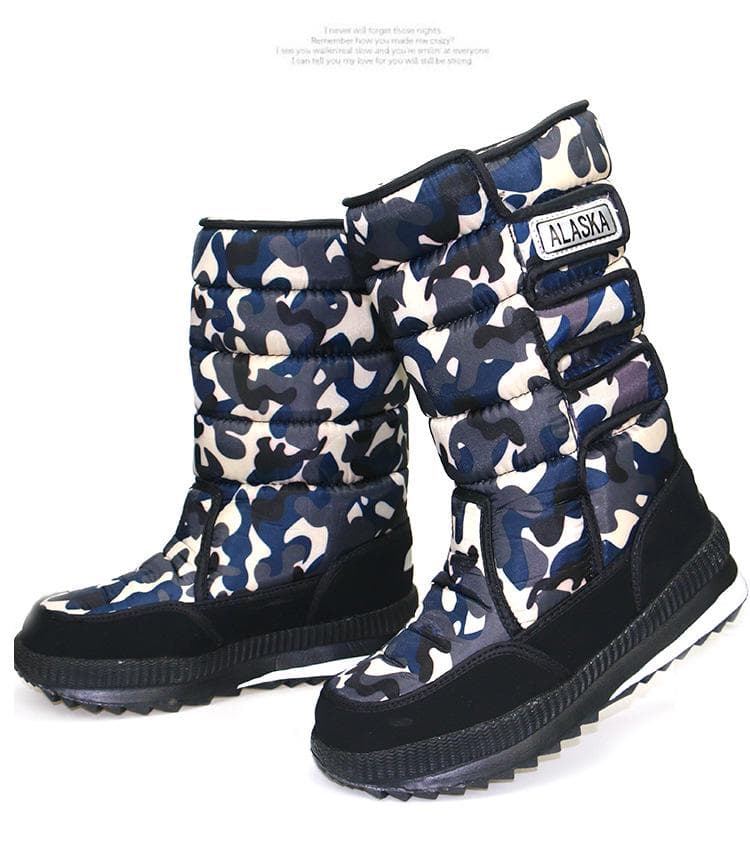 Boots Men Platform Men Snow Boots for Man Shoes Thick Plush Waterproof Slip-resistant Winter Keep Warm Shoes Plus Size 34 - 47 45
