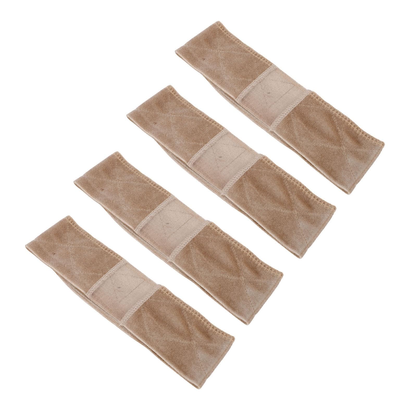 4 Pcs Wig Grip Band Elastic Flexible Non Slip Velvet Lace Wig Grip Headband for Women Light Brown beige