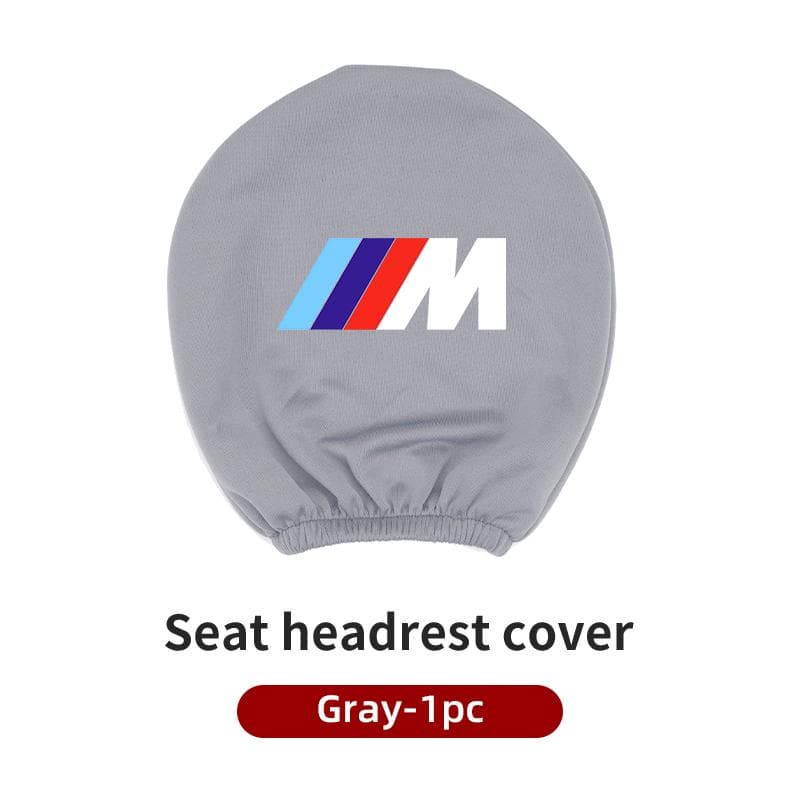 Hot 2025 Car Seat Headrest Protective Cover Anti-Dirty Pillow Protector For BMW 1 2 3 5 7 Series X1X2X3X4X5X6 G20 G30 G11 G12 M3 gray