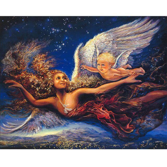 DIY 5D Diamond Embroidery Painting Cross Stitch Kit Angel Mother and Baby Home Decor Diaomond Mosaic 20X30CM