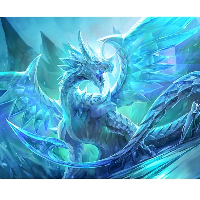 Diamond Painting Cross Stitch Animal Diamond Embroidery Red Dragon Full Drill Resin Wall Decoration 50X70CM