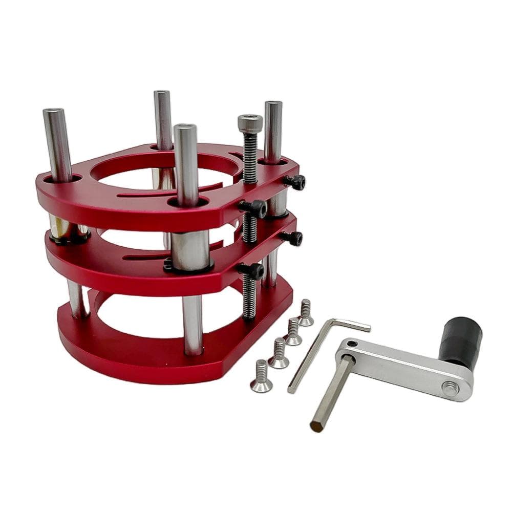 Router Lift Table Aluminum Lifting Platform Stand Woodworking Benches 51mm Lifting for 64-66mm red