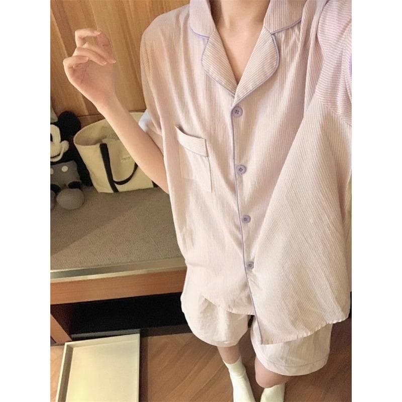 Rabbit Print Pajamas Women's Pajamas Set Korean Summer 2 Piece Pajamas Students Cute Home Clothes XXL