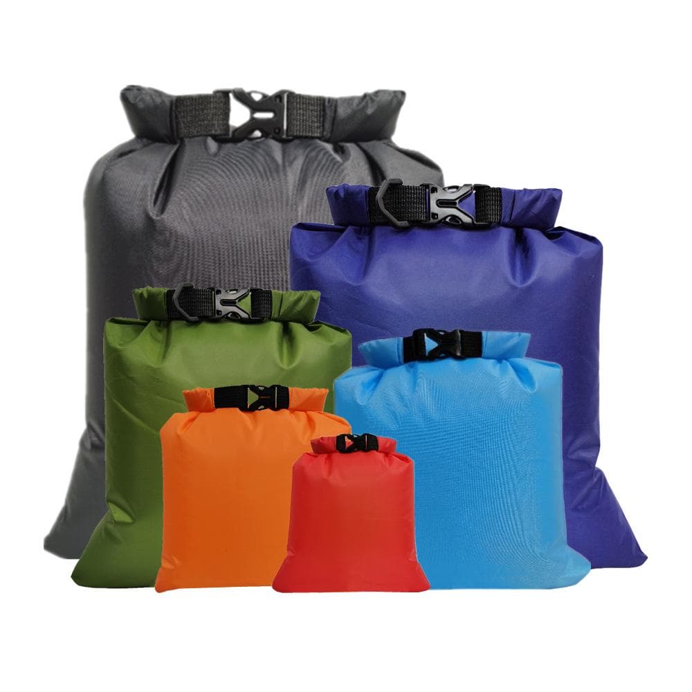 6 PCS Outdoor Waterproof Bag Dry Sack for Drifting Boating Floating Kayaking Beach 6pcs multicolour