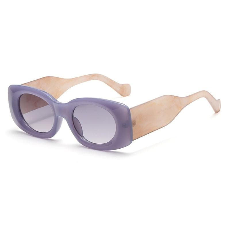 Luxury Oval Jelly Color Sunglasses Women Retro Gradient UV400 Wide Legs Sun Glasses Fashion Shades as picture