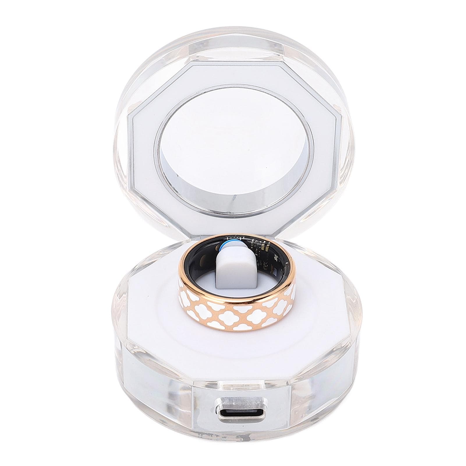 Smart Ring with Charging Case APP Display Screen IP68 Proof Multiple Sports Modes Smart Fitness Type 8