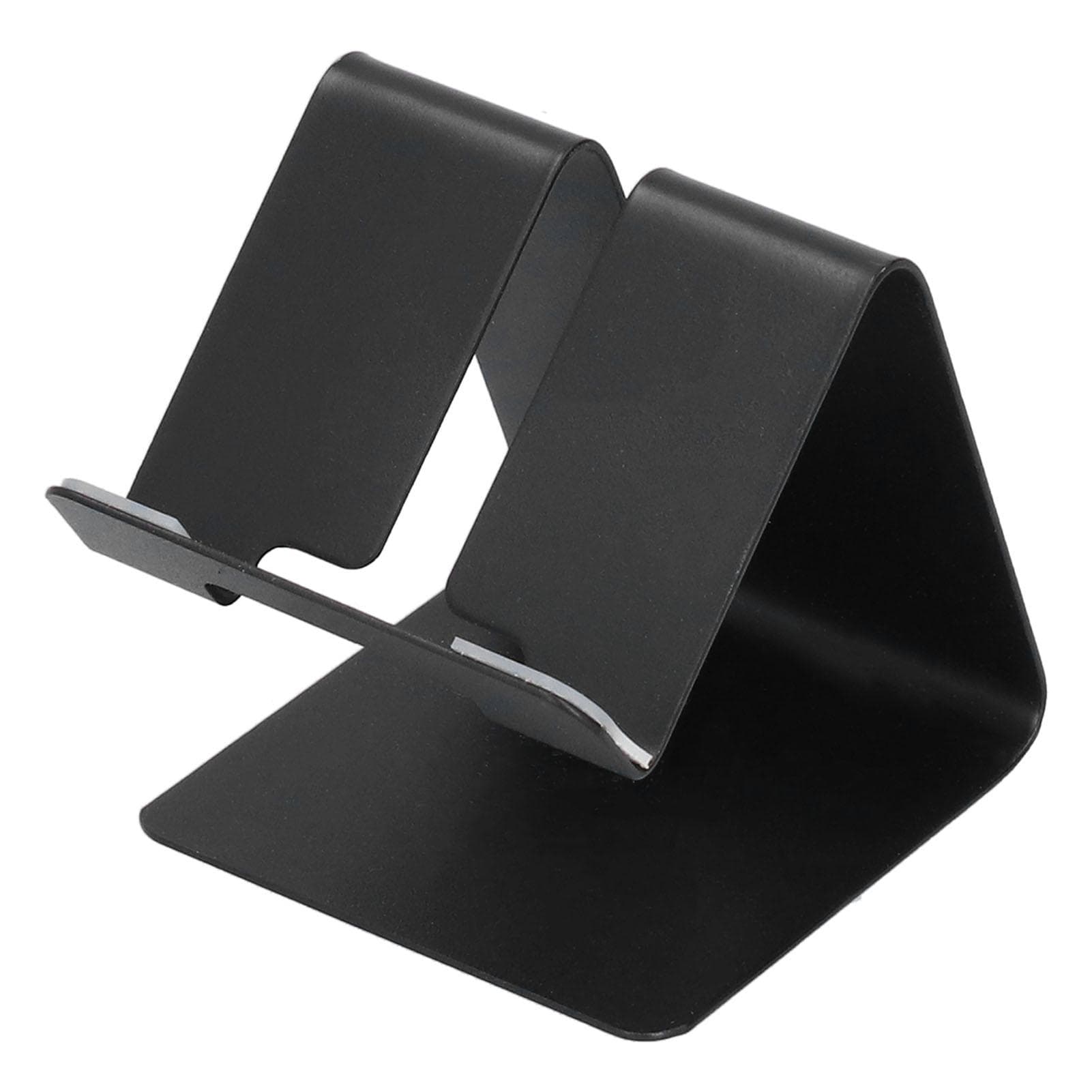 Cell Phone Holder Aluminum Alloy Lightweight and Portable Desk Phone Stand for Mobile Phones and black
