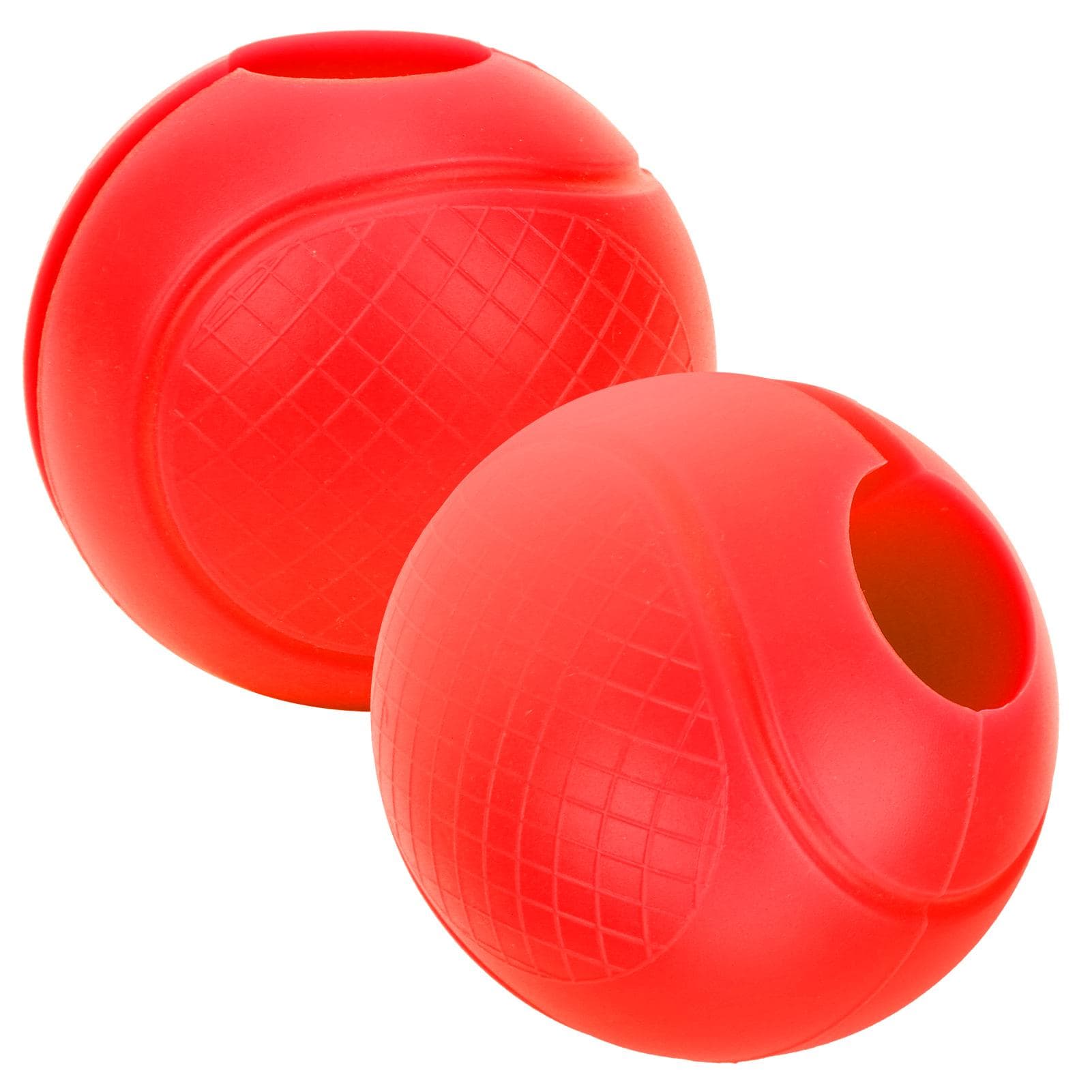 2pcs Barbell Grips Round Thick Silicone Dumbbell Adapter Balls Barbell Grip Hand Wrap BallRed