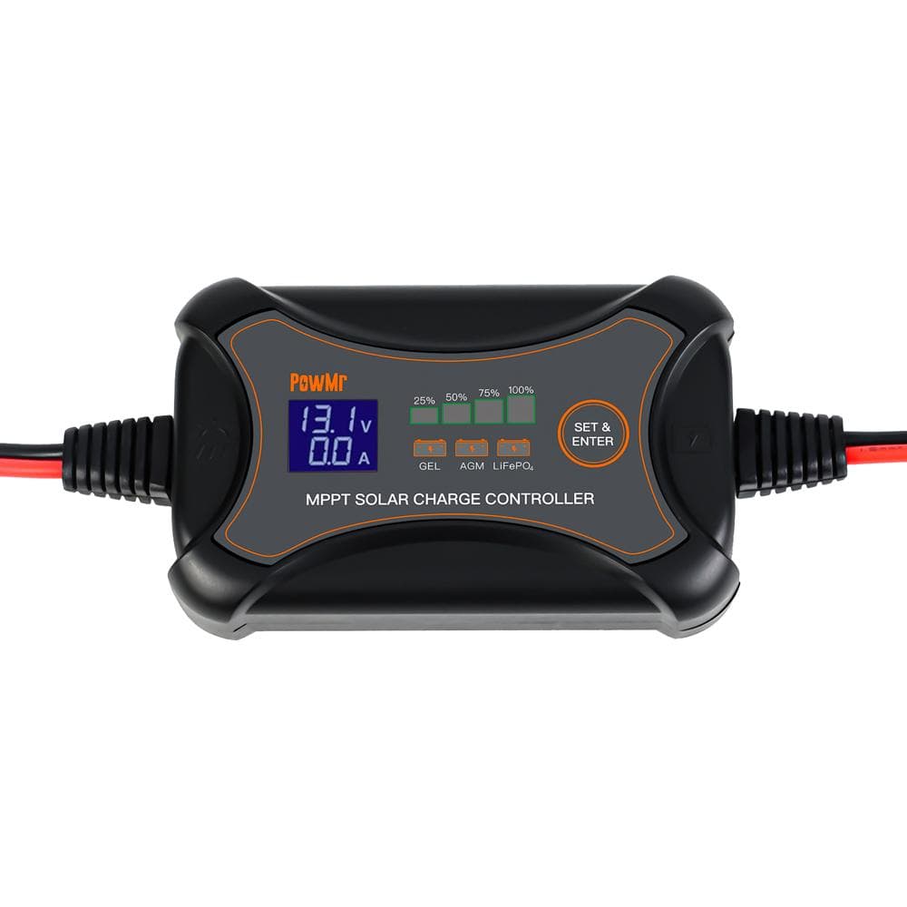 LCD Display 10A Solar Controller Portable Solar Panel Battery Regulator 12Volt Battery Solar black