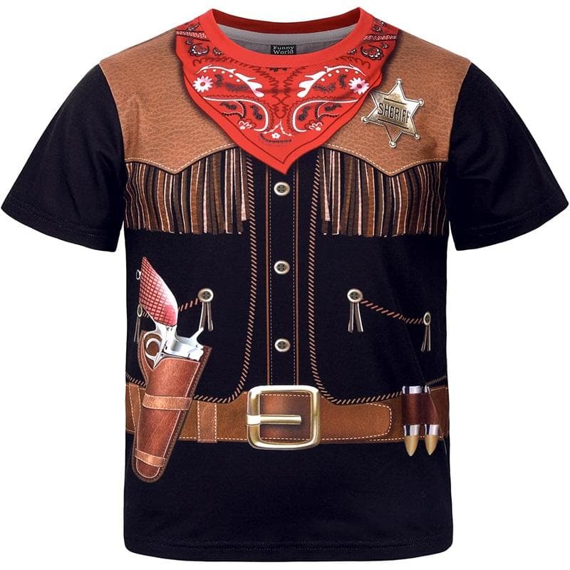 Men's Western Cowboy T-Shirts 3d Print Short Sleeve Graphic Funny Tshirt Casual Oversized Tee Tops Streetwear Mens Clothes L
