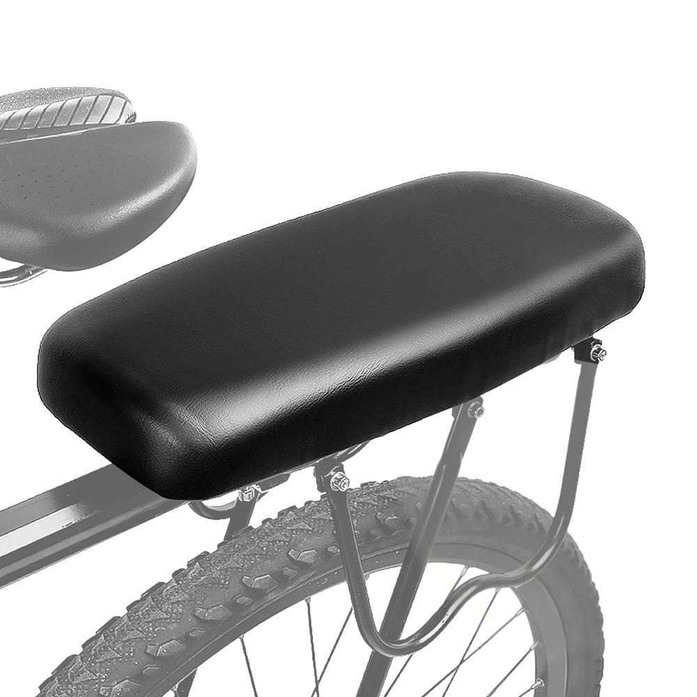 Bicycle Back Seat Cycling MTB Mountain Bicycle PU Leather Soft Comfortable Cushion Bike Rear Rack black