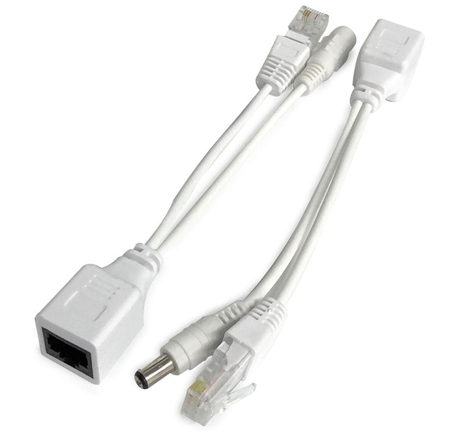 1Pair Passive PoE Injector and Splitter Kit 12V PoE Injector and Splitter for Wireless Network
