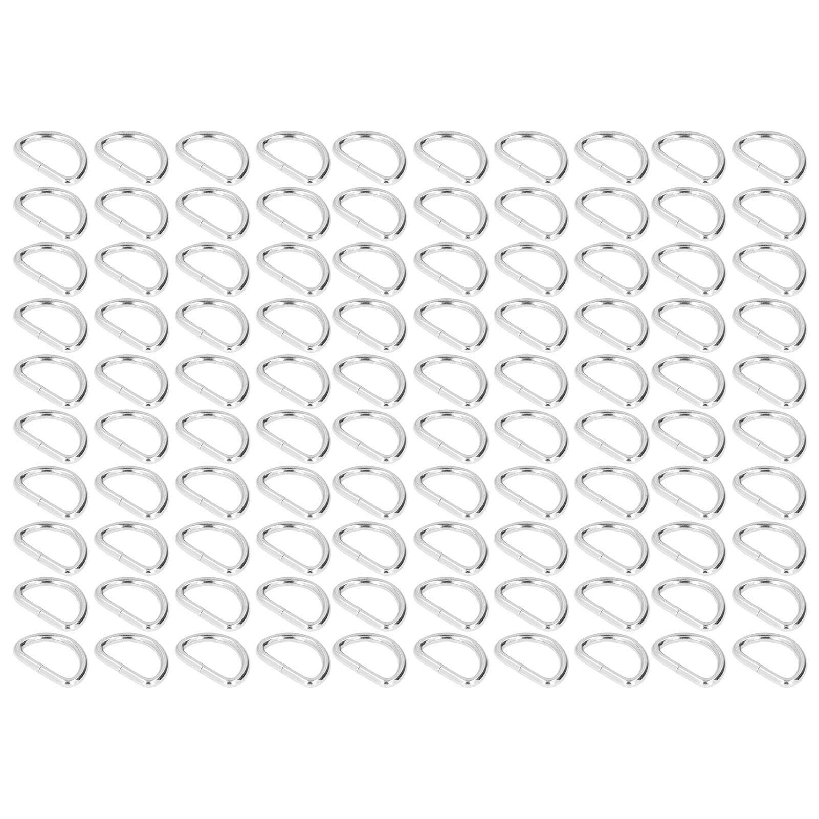 100pcs D Rings Durable Wearable Easy Replaceable Convenient Practical Compact Bag Buckles for