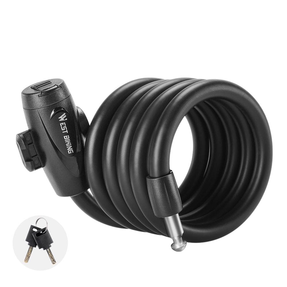 Bicycle Safety Lock Antifreeze Steel Cable Lock AntiTheft Elasticity Lock Road Bike Steel Wire Lock 1.2m