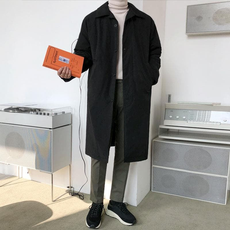 Korean Version of Men's Mid-length Cotton Coat, Thickened Winter New Style Cotton Coat, Couple's Cotton Coat, Trendy Jacket 2XL