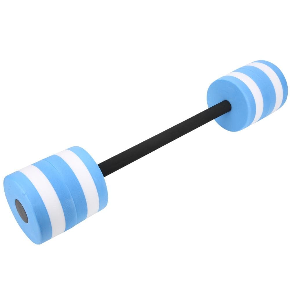 EVA Eco Friendly Water Swimming Long Roundness Dumbbell Floating Toy Fitness Equipment(blue white )