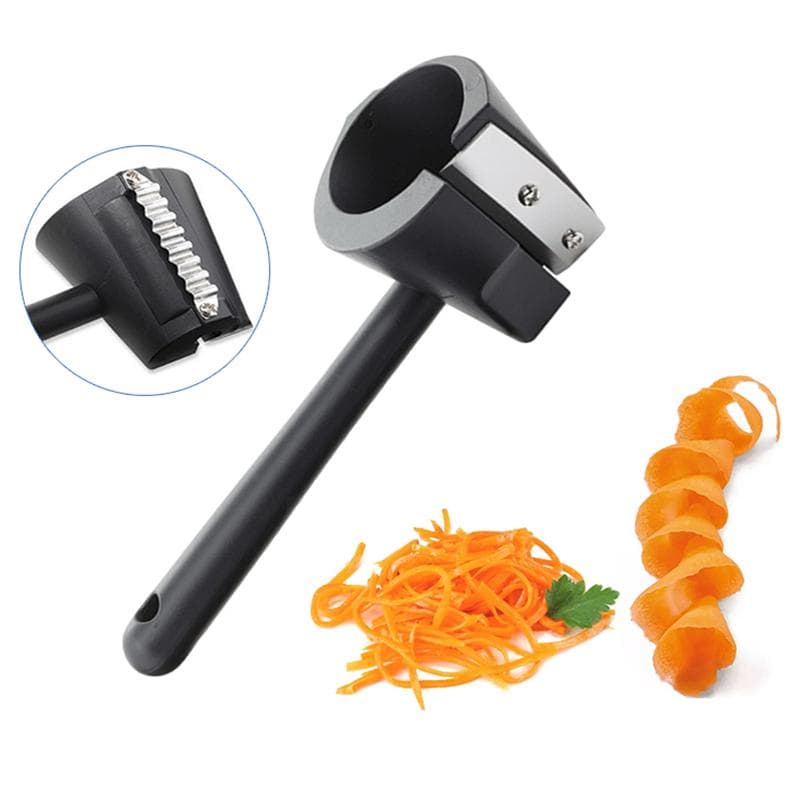 Manual spiral slicer Vegetable slicer Spiral peeler Fruits Peeler Kitchen Roll Flower Decorative Tool black