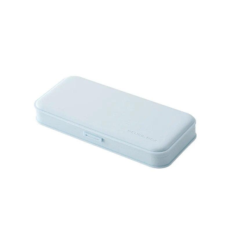 Plastic Matte Pencil Cases Mujis Style Kawaii Stationery School Clear Pencil Pouch Cute Pencil Box Trousse Ecole Papeterie blue