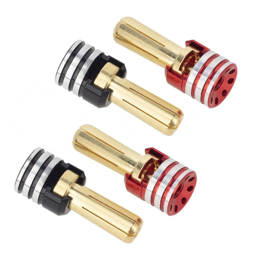 4pcs Battery Heatsink Plug Grips with 3.5mm Brass Bullets for 110 Scale Off-Road Truck Remote 5.0mm multicolour
