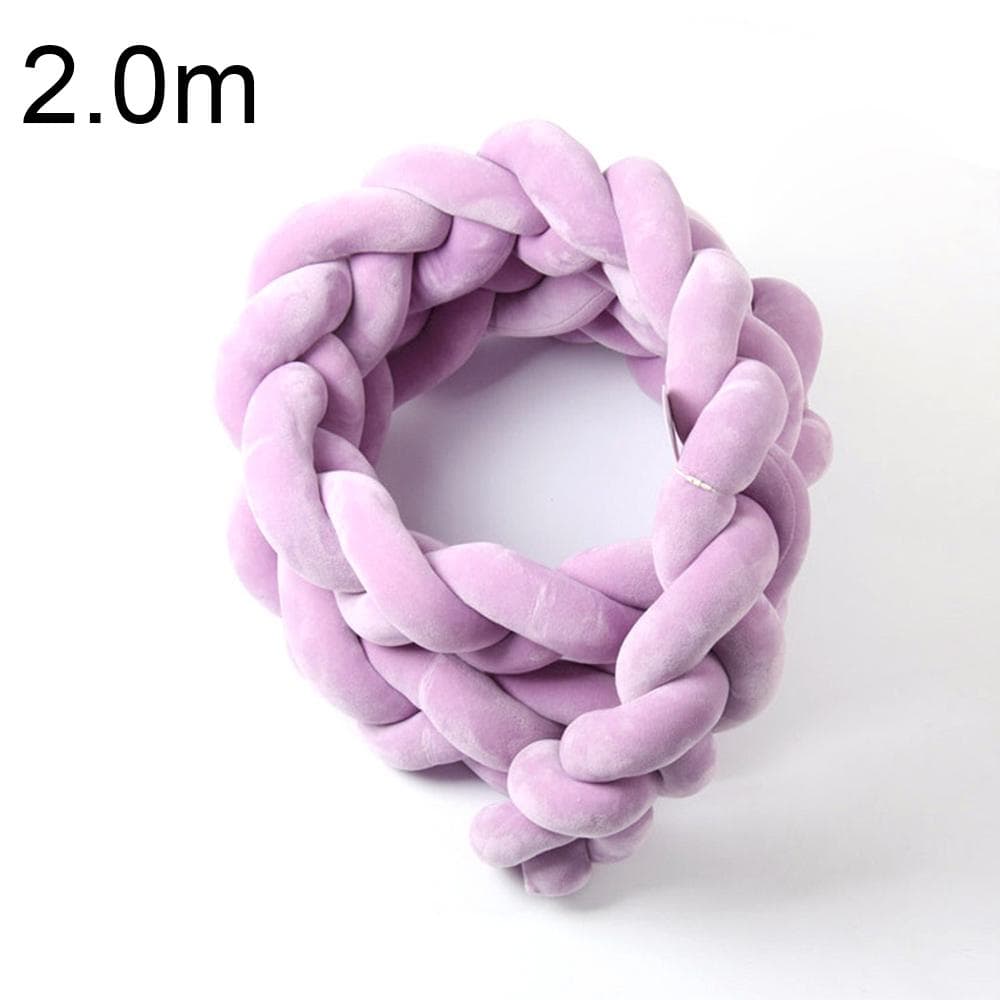 Baby Bed Bumper Crib Pad Protection Weaving Plush Baby Bedding Accessory Infant Room Decoration B200