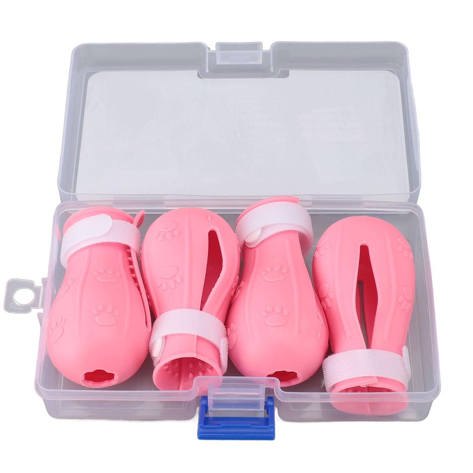 4pcs Silicone Cat Foot Covers Anti Slip Cat Boots Multifunctional Cat Shower Foot Cover Soft Cat pink
