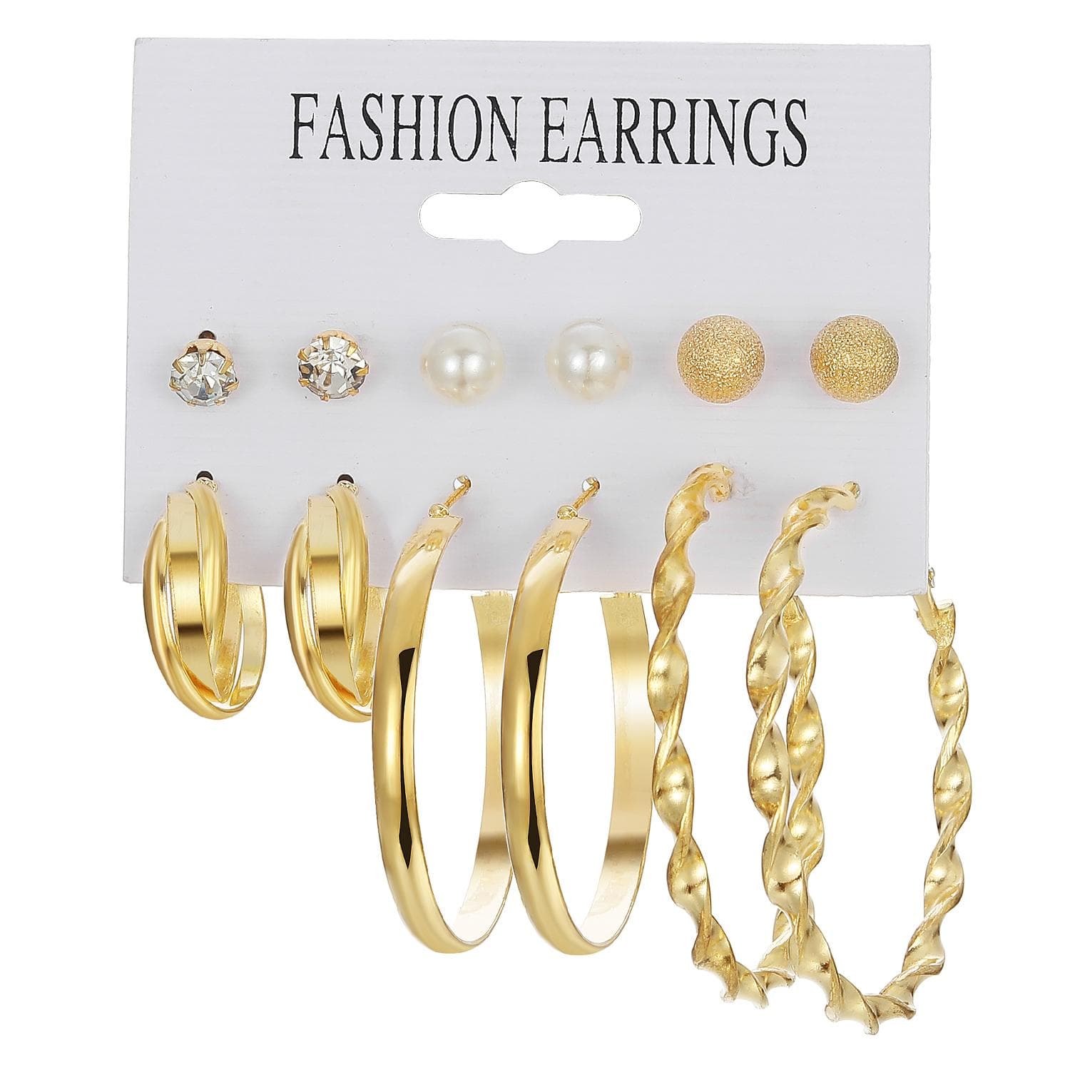 Summer Pearl Earrings Luxury Round Generous Temperament Earrings Diamond Elegant Charm Party Woman Wear with Accessories Jewelry Earrings Gift gold