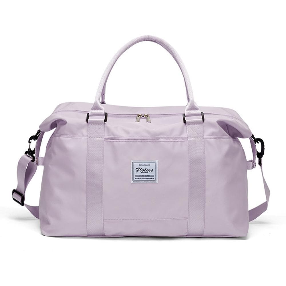 Travel Duffel Bag Sports Tote Gym Bag Carryon Luggage Weekender Overnight Bag with Dry Wet purple