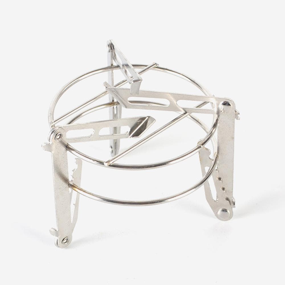 Camping Alcohol Stove Round Alcohol Stove with Rack Support Stand for Camping Picnic Barbecue