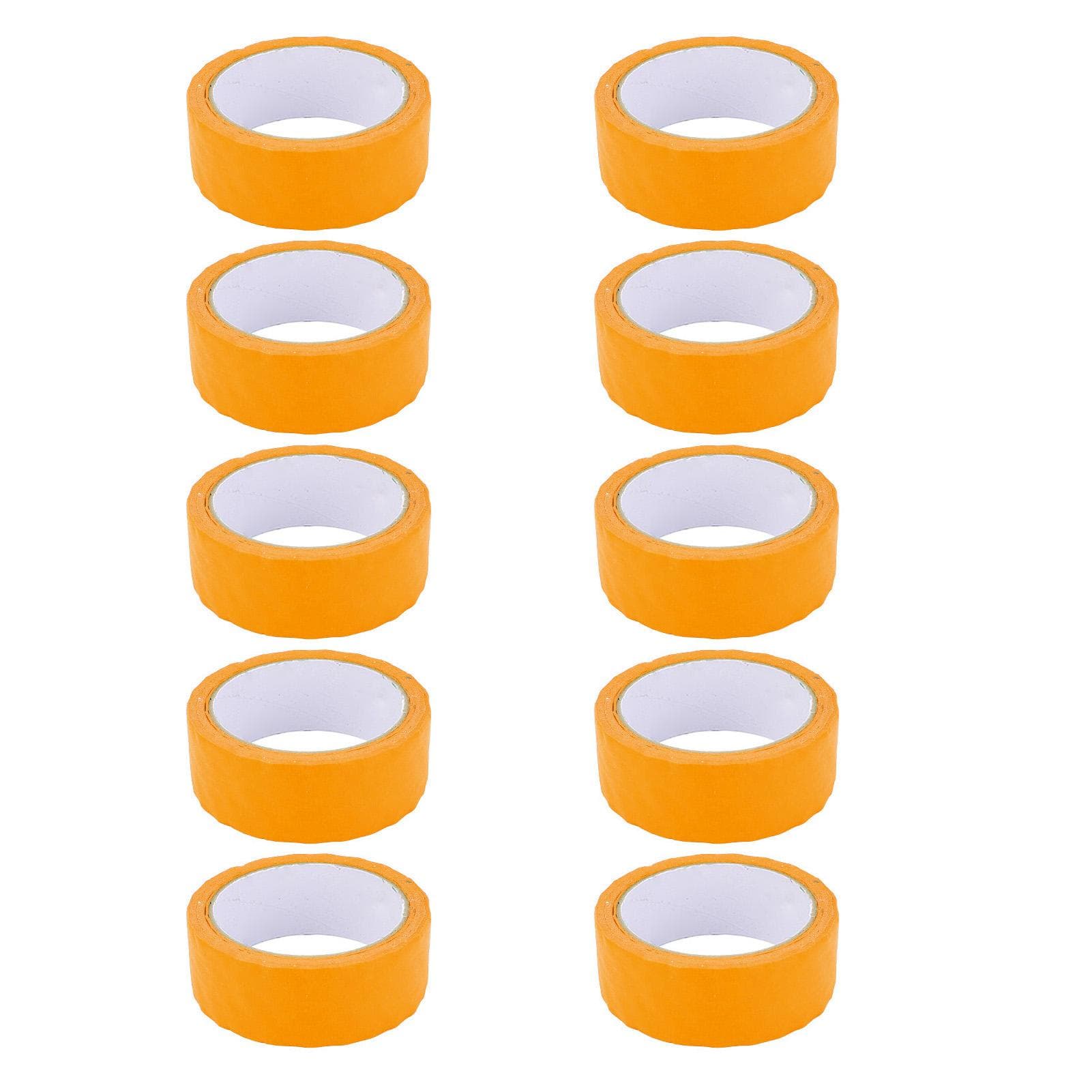 10Pcs Masking Tape Strong Adhesion Paper Paint Tape for Home Decoration Painting Orange