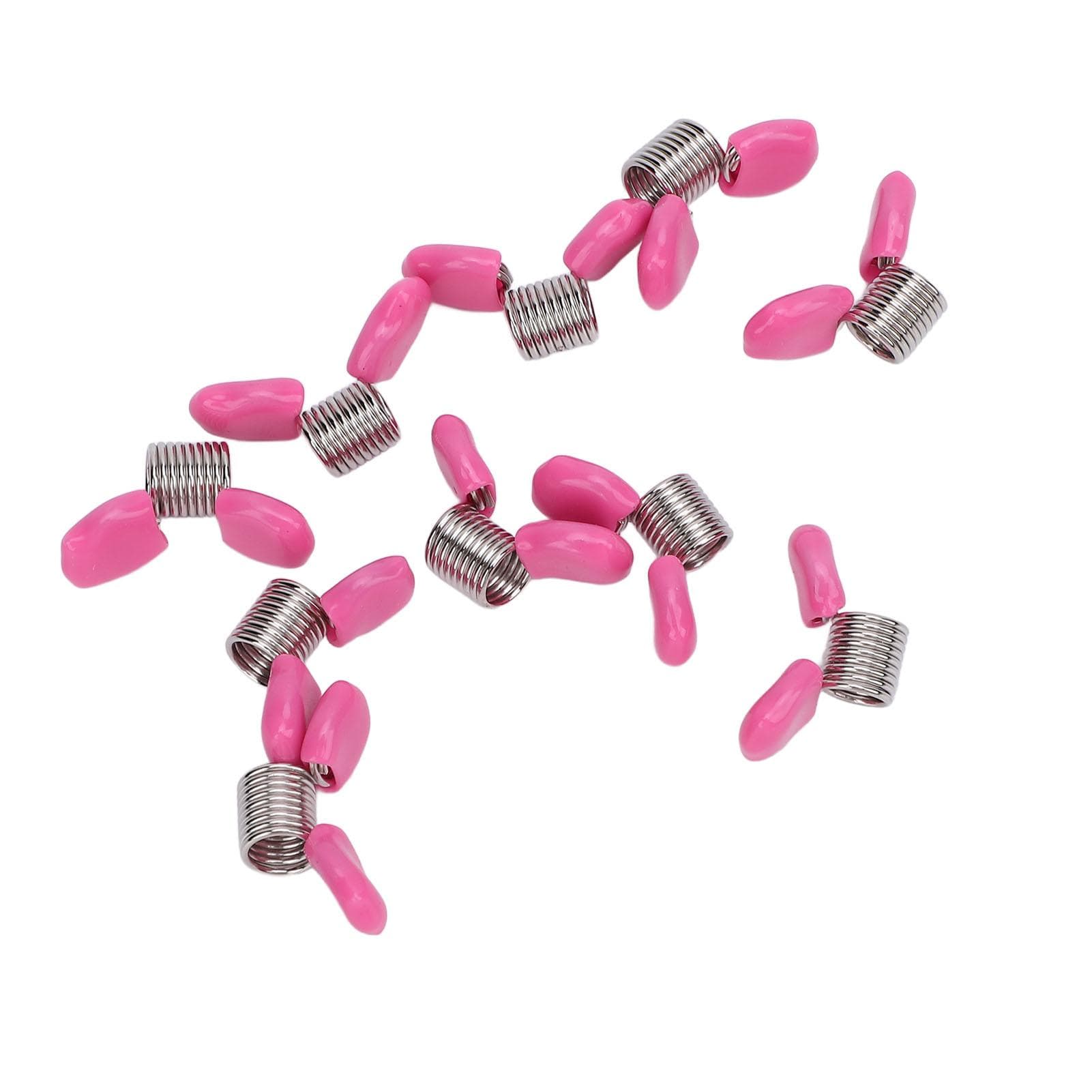 10PCS Bead Stoppers Threading Clamps Jewelry Making Springs with Rubber Finger Cot for Stringing
