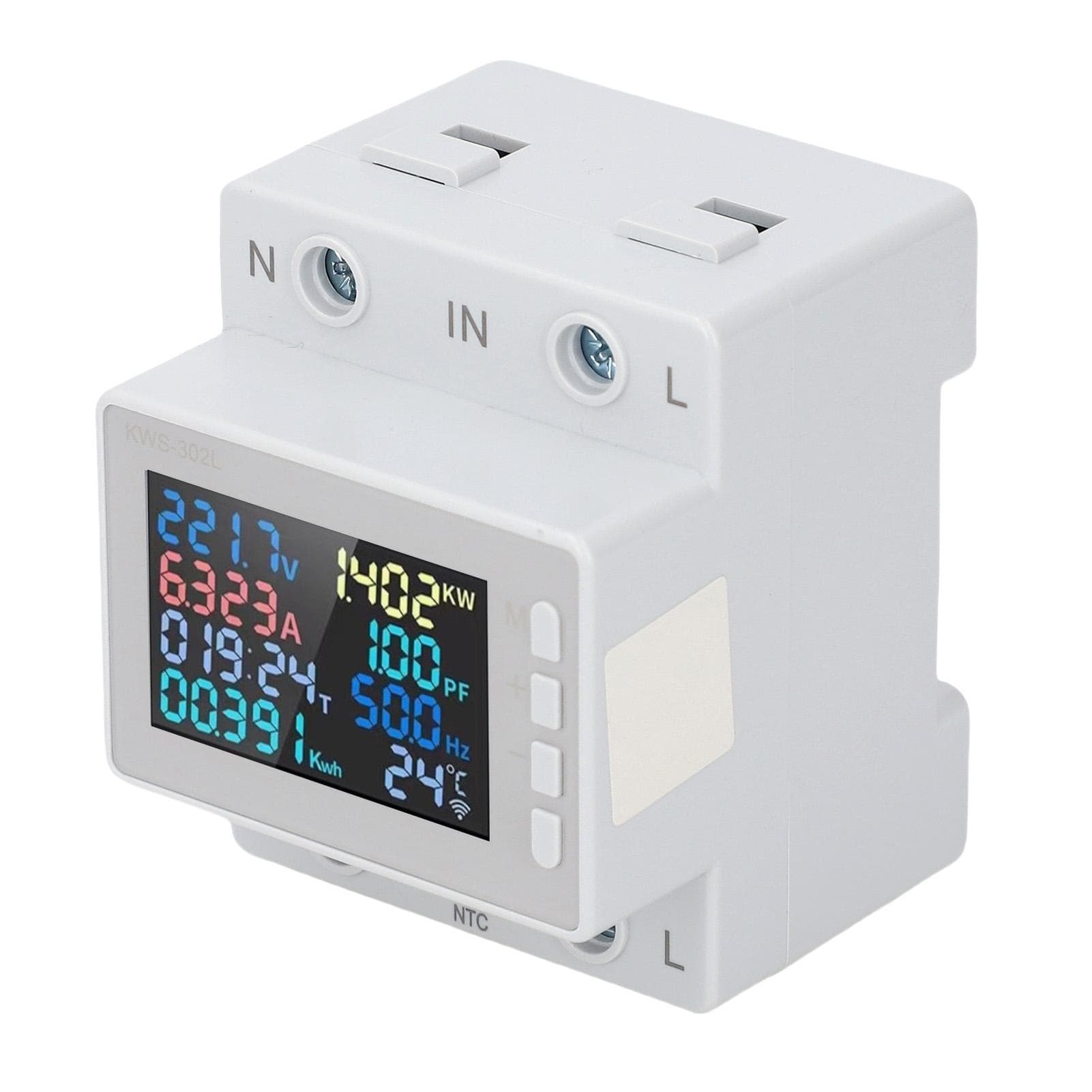 Single Phase Energy Meter Color LCD Display Multifunctional Voltage Current Meter Voltmeter Ammeter