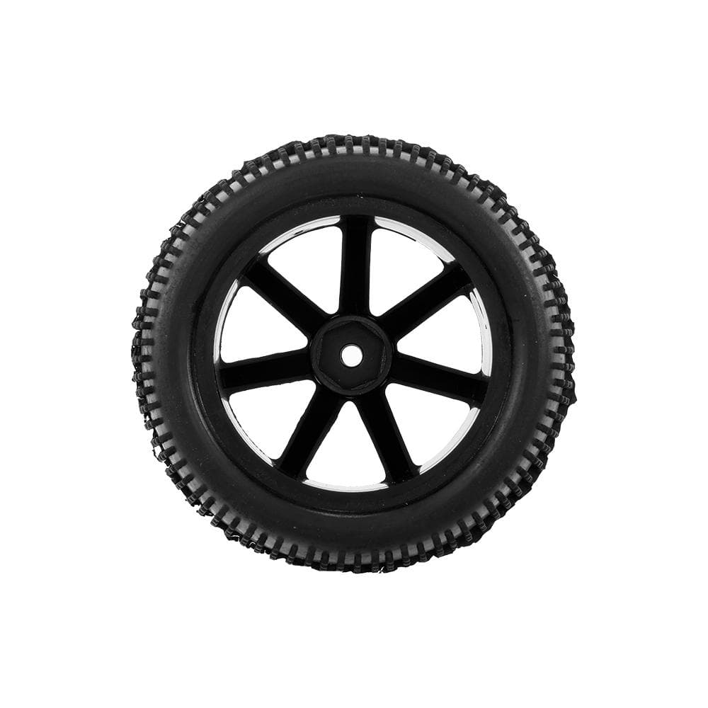 4pcs Front and Rear Tire with Wheel Rim for 1/10 HSP HPI Tamiya Carson Redcat ZD Racing Buggy black